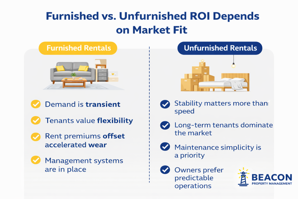 Furnished vs. unfurnished rental comparison